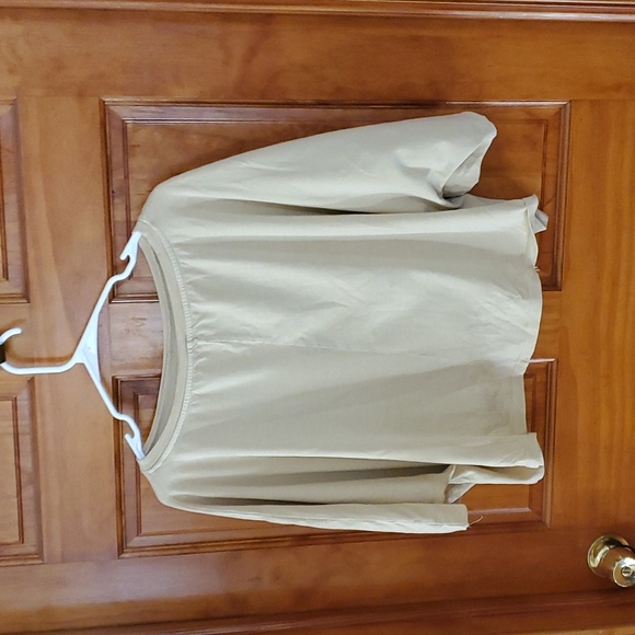 Zara Oversize Crop Tee Beige Sz S - Picture 4 of 8